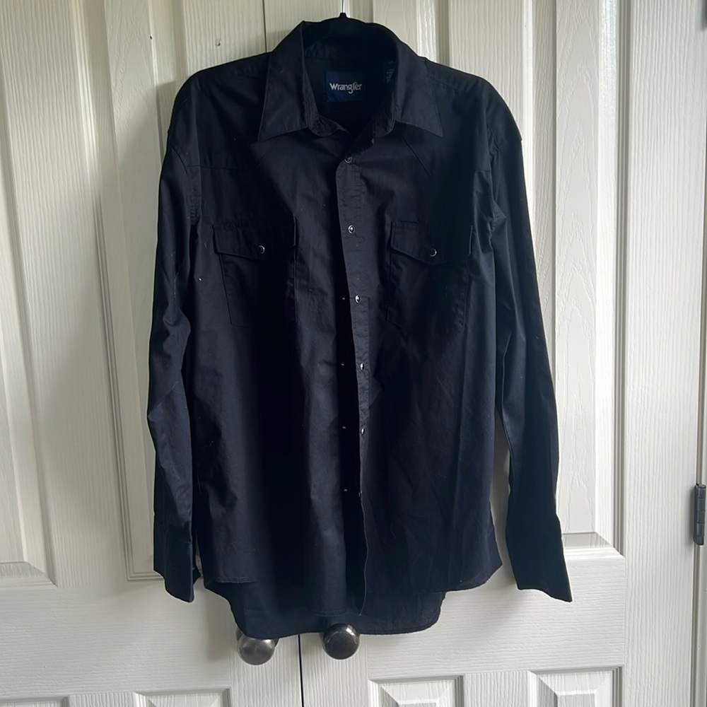 Wrangler black pearl snap